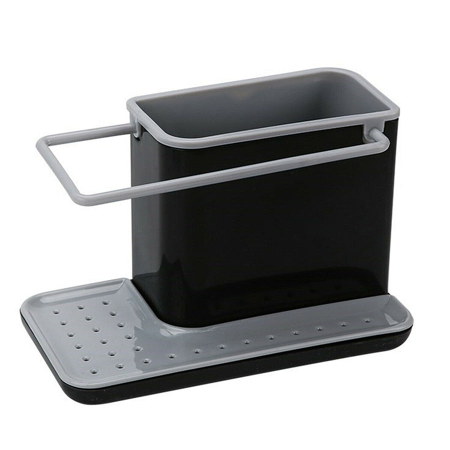 Premium Kitchen Sink Caddy – Black 21cm with Suction Cups