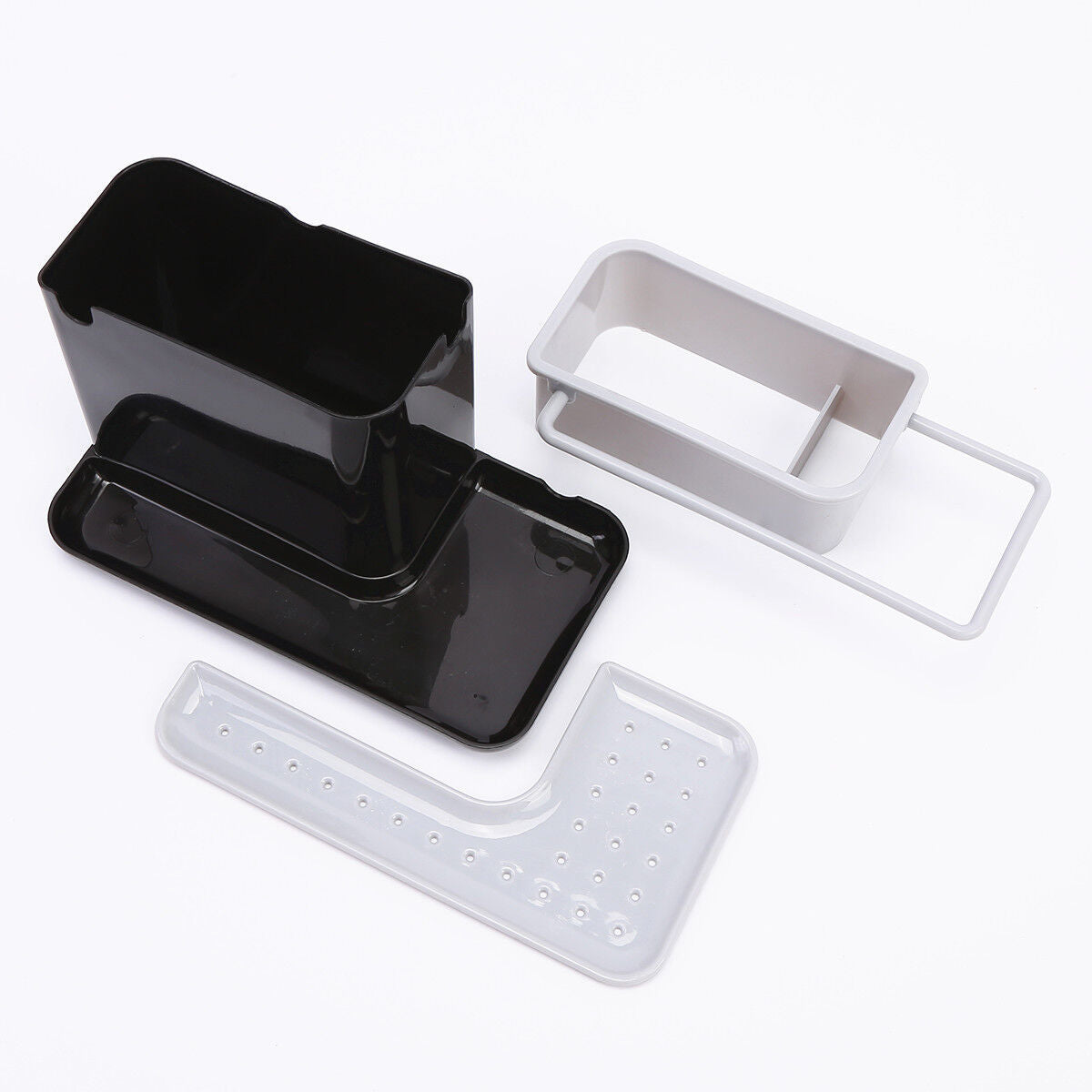 Premium Kitchen Sink Caddy – Black 21cm with Suction Cups