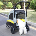 Dog Stroller Foldable Pet Travel Cart M Size - Spacious, Dual-Entry, Portable - SuperSaverAU - view 4