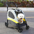 Dog Stroller Foldable Pet Travel Cart M Size - Spacious, Dual-Entry, Portable - SuperSaverAU - view 5