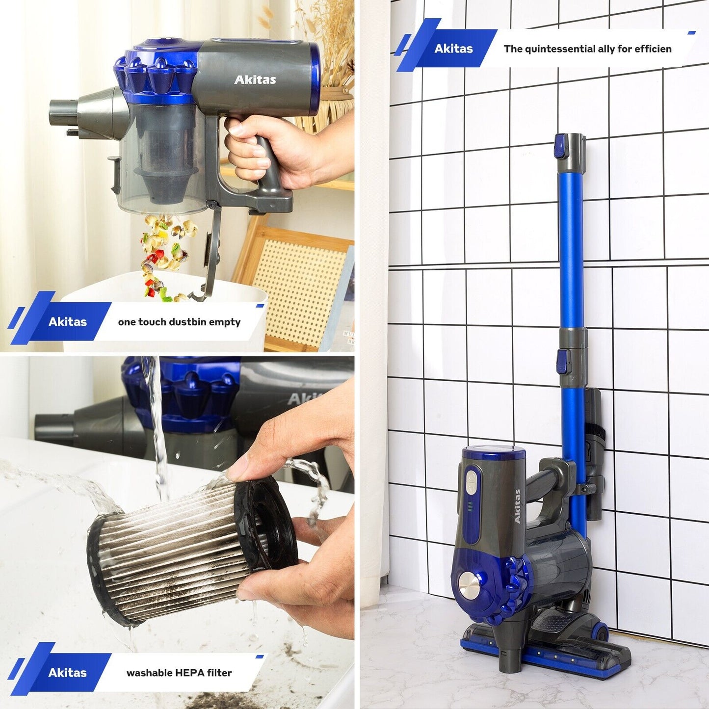 V8 150W Cordless Handheld Stick Vacuum with 40 Min Runtime