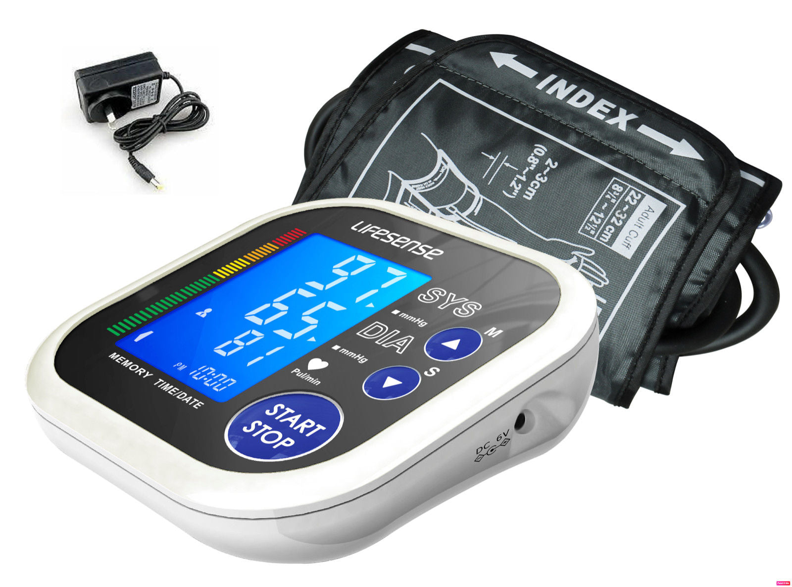 Digital Blood Pressure Monitor by Premium - Large Cuff with AC Adapter - SuperSaverAU - view 1