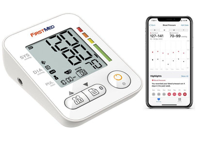 Bluetooth Blood Pressure Monitor by Premium - Large Cuff 22-42cm, Smartphone Compatible