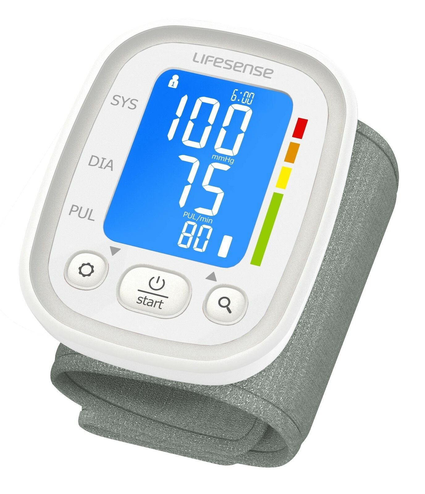 Automatic Digital Wrist Blood Pressure Monitor - White