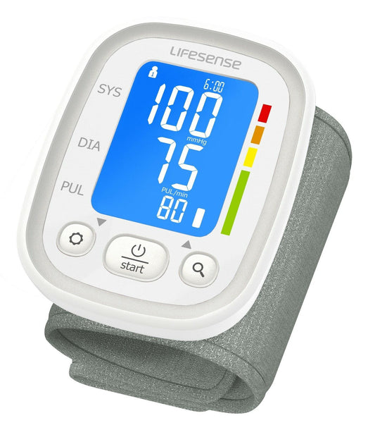 Automatic Digital Wrist Blood Pressure Monitor - White