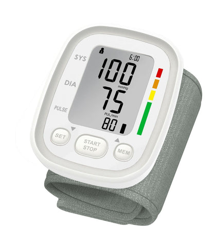 Automatic Digital Wrist Blood Pressure Monitor - White