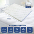 Bamboo Memory Foam Mattress Topper 7-Zone 8cm King Single - SuperSaverAU - view 2