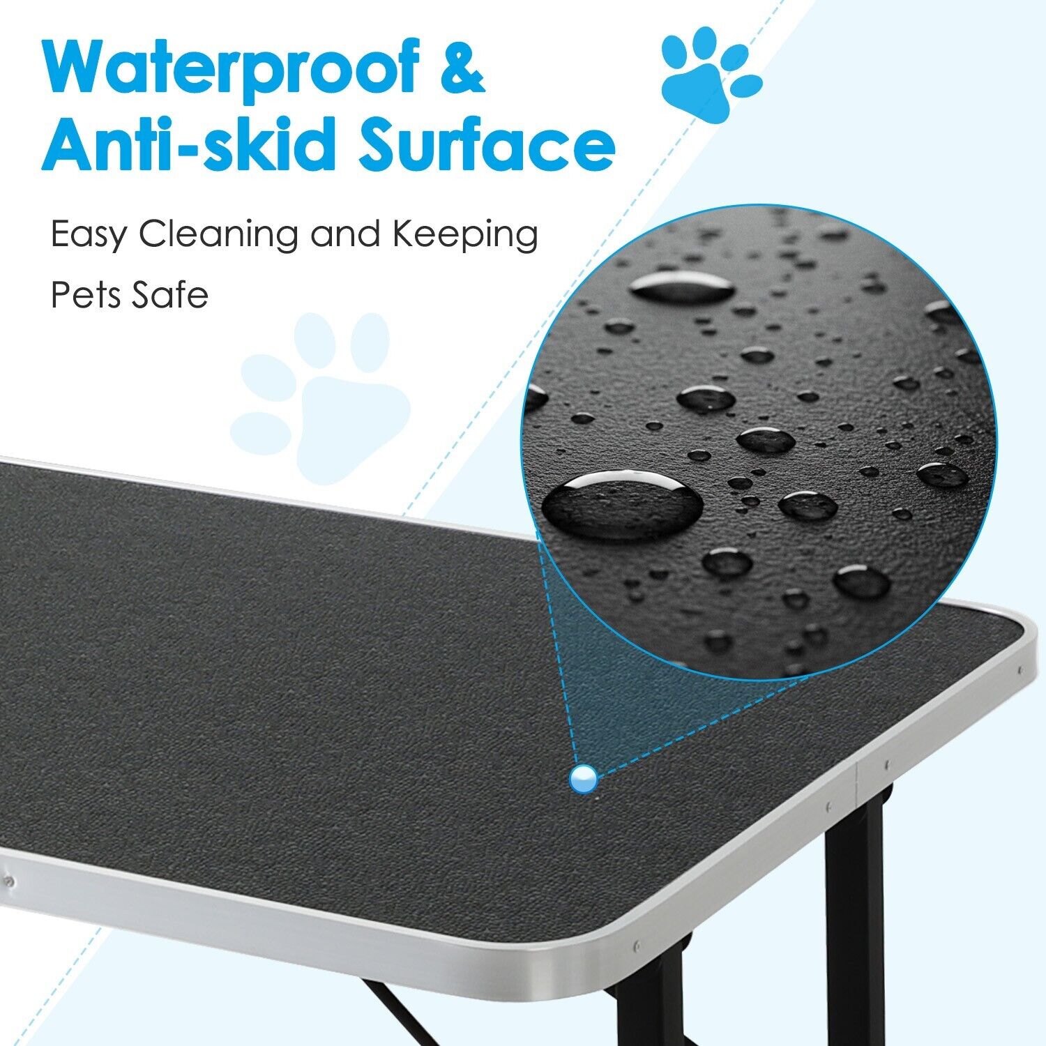 Premium Foldable Adjustable Pet Grooming Table with Anti-Slip Surface