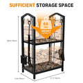 Premium Steel Firewood Rack with 4 Piece Tool Set Large Log Holder 30cm Depth