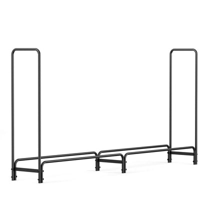 Heavy Duty Metal Firewood Rack - Log Storage with Open Design