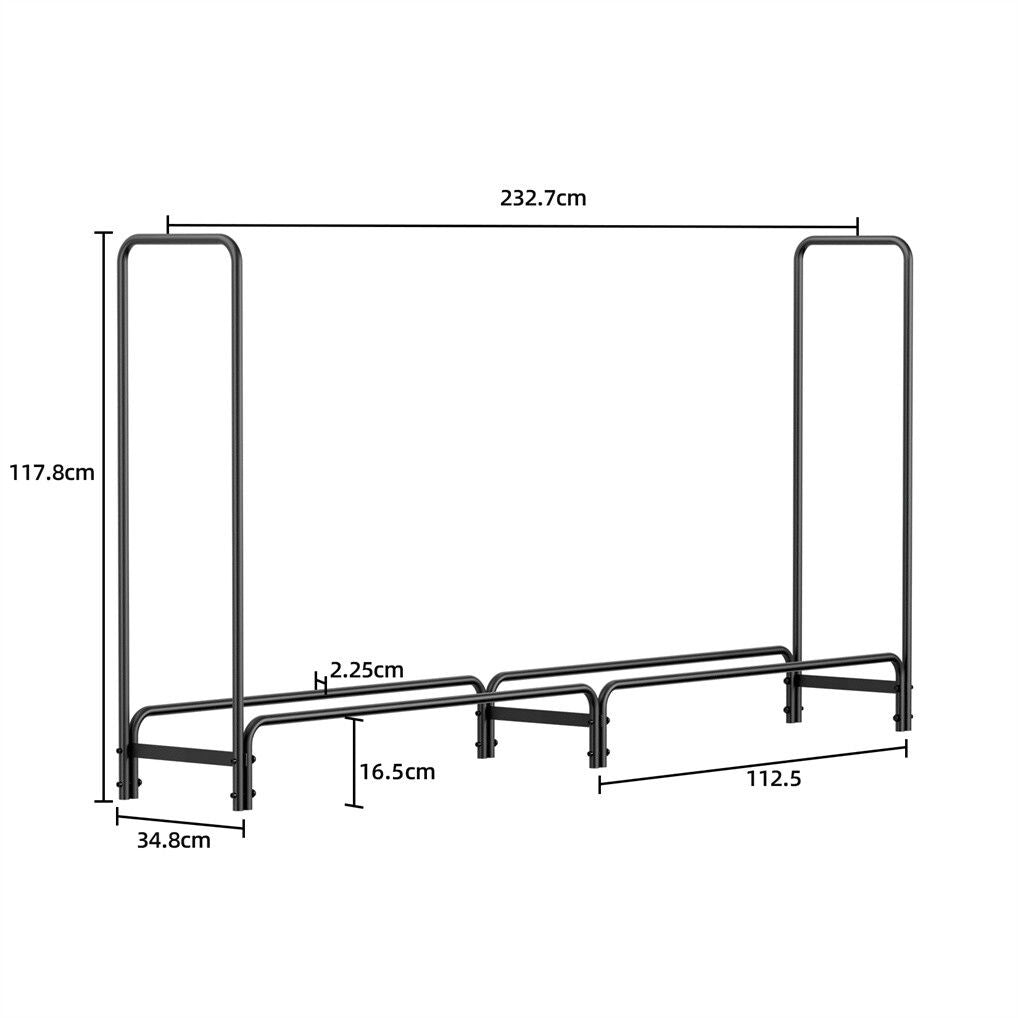 Heavy Duty Metal Firewood Rack - Log Storage with Open Design - SuperSaverAU - view 7