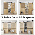 Premium 1.83m Heavy Duty Sliding Barn Door Hardware Kit 150kg Capacity