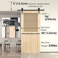 Premium 2.44m Heavy Duty Sliding Barn Door Hardware Kit 150kg Capacity