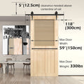 Premium 3m Heavy Duty Sliding Barn Door Hardware Kit 150kg Capacity