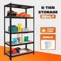 Heavy Duty Steel Shelving 75x30x170cm for Storage - SuperSaverAU - view 2