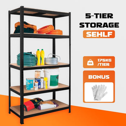 Heavy Duty Steel Shelving 75x30x170cm for Storage