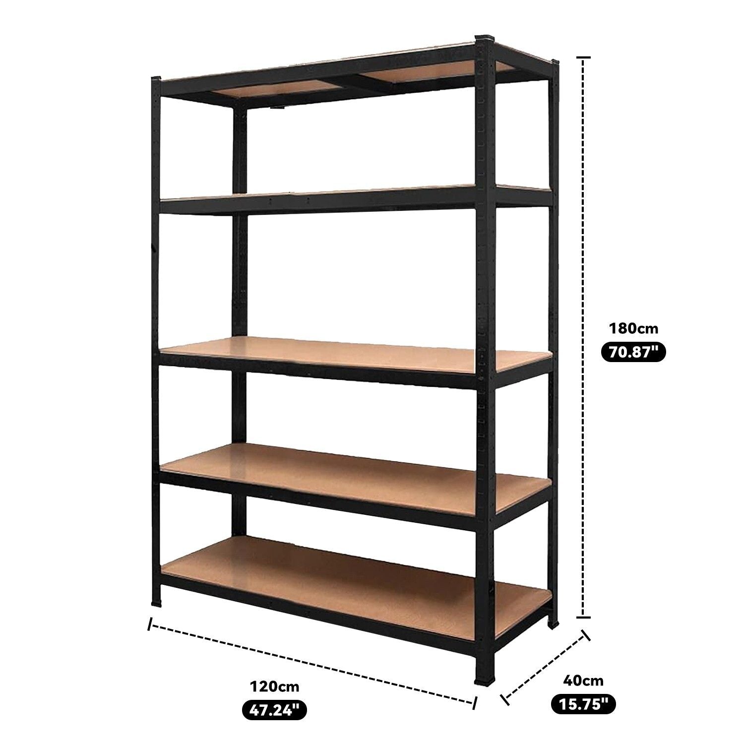 Heavy Duty Steel Shelving Rack 180cm for Versatile Storage - SuperSaverAU - view 3