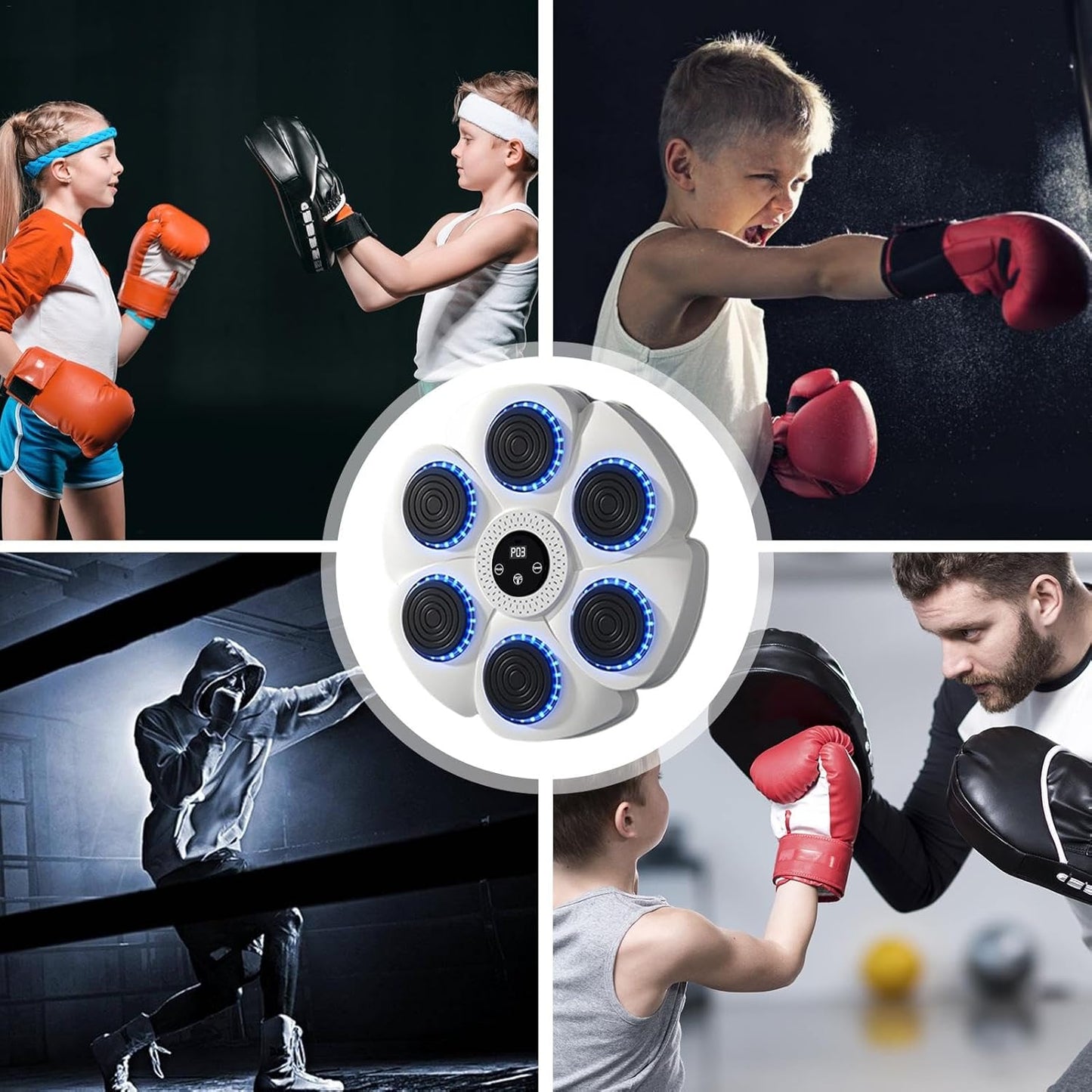 Bluetooth Boxing Machine Wall Mount with Gloves Included
