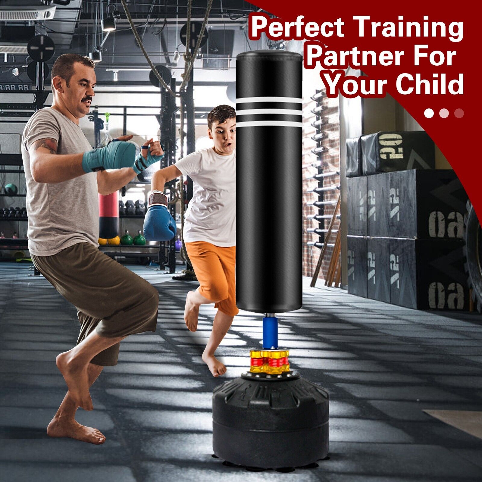 Punching Bag Stand 175cm - Freestanding Boxing Training for All Ages - SuperSaverAU - view 5