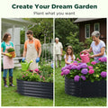 Galvanised Steel Oval Raised Garden Bed Planter 240x80x42cm - Durable & Weather-Resistant - SuperSaverAU - view 3