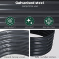 Galvanised Steel Oval Raised Garden Bed Planter 240x80x42cm - Durable & Weather-Resistant - SuperSaverAU - view 5