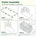Galvanised Steel No-Screw Raised Garden Bed 160x80x42cm - SuperSaverAU - view 6