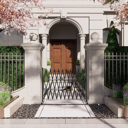 Retractable Aluminium Garden Gate Pet Fence 20x15x25 cm Durable Indoor Outdoor