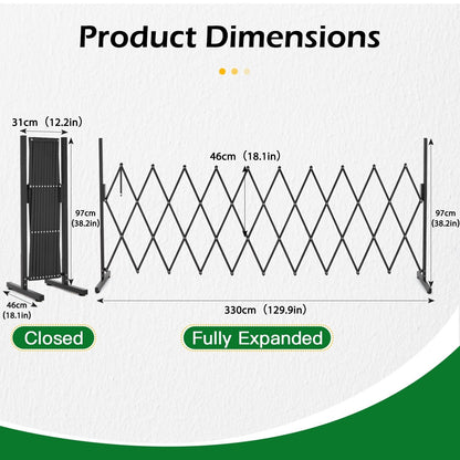 Retractable Aluminium Garden Gate Pet Fence 20x15x25 cm Durable Indoor Outdoor