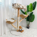 Cat Tree Tower Condo Scratcher Bed 20x15x25 cm - Natural Willow, Multi-Cat Friendly - SuperSaverAU - view 3