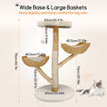 Cat Tree Tower Condo Scratcher Bed 20x15x25 cm - Natural Willow, Multi-Cat Friendly - SuperSaverAU - view 4