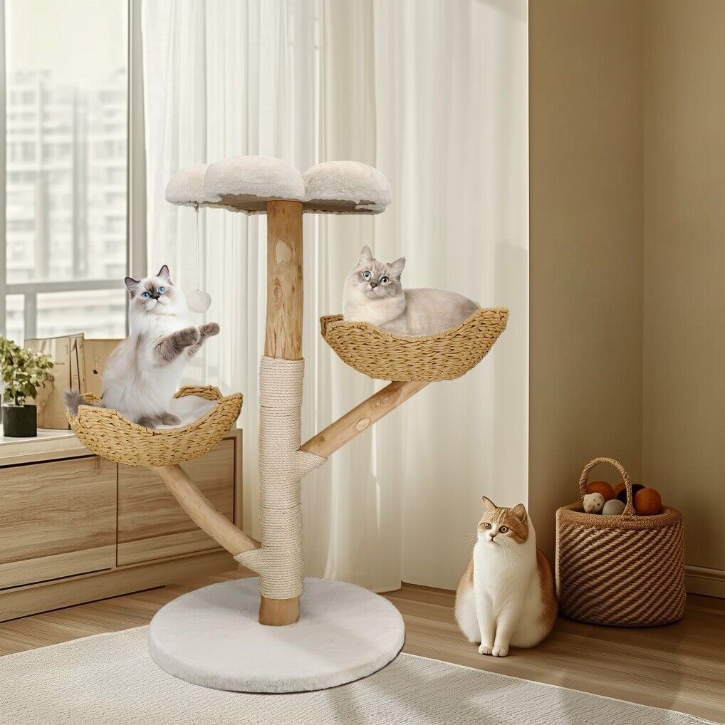 3 Tier Cat Tree Activity Centre Scratcher Post Climber 20x15x25 cm, Cozy & Durable - SuperSaverAU - view 1