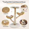 Cat Tree Scratcher Plush Sisal Willow Wood with Basket Cushion 20x15x25 cm - SuperSaverAU - view 4
