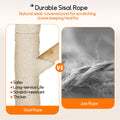 Cat Tree Scratcher Plush Sisal Willow Wood with Basket Cushion 20x15x25 cm - SuperSaverAU - view 5