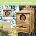 Owl Nesting Box Bird Feeder, 20x15x25 cm, Paulownia Wood, Easy Maintenance - SuperSaverAU - view 6