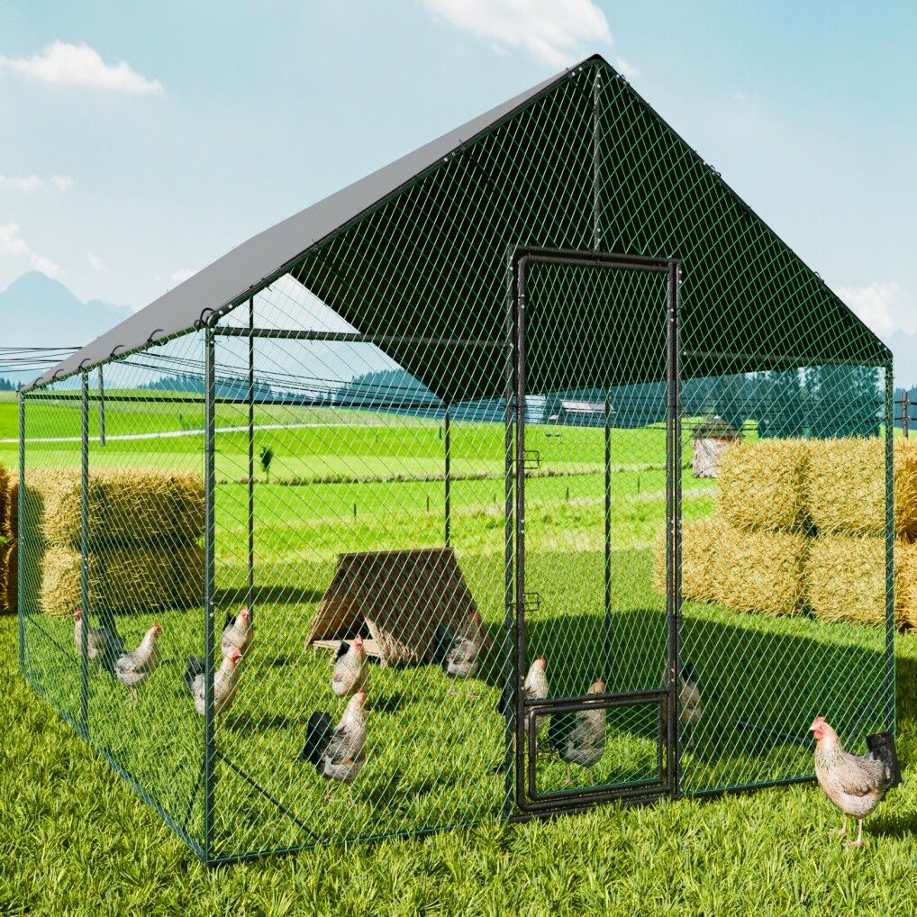 XL Chicken Coop Large Hen House Cage 276x405x300cm with Sunshade Cover - SuperSaverAU - view 3
