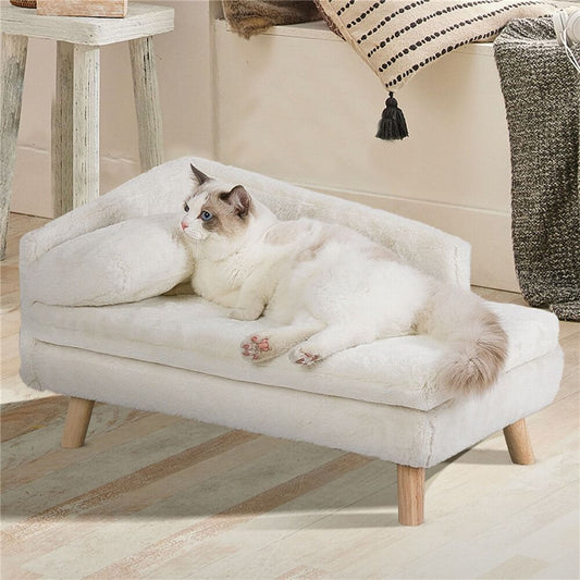 Small Raised Pet Sofa 70x40x39cm Waterproof Portable Dog Bed - Stylish & Durable