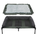 XL Elevated Dog Bed 110x80x28cm - Foldable Raised Pet Cot with Plush Fleece Cover - SuperSaverAU - view 1
