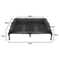 XL Elevated Dog Bed 110x80x28cm - Foldable Raised Pet Cot with Plush Fleece Cover - SuperSaverAU - view 2