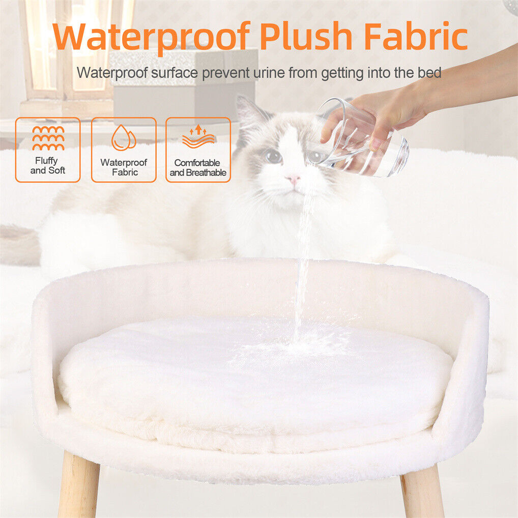 60cm Luxury Round Pet Sofa Bed with Soft Anti-skid Cushion - SuperSaverAU - view 3
