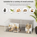 Clear Acrylic Dog Playpen 124x63x40CM, 6 Panels Cage with Waterproof Pad - SuperSaverAU - view 2