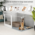 Large Acrylic Dog Playpen 163x102.5x80CM, 6 Panels, Durable & Safe Design - SuperSaverAU - view 3