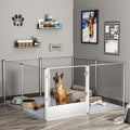 Large Acrylic Dog Playpen 163x102.5x80CM, 6 Panels, Durable & Safe Design - SuperSaverAU - view 5