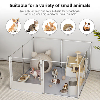 Large Acrylic Dog Playpen 120x120x61CM 8 Panels Cage