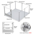 Large Acrylic Dog Playpen 132x132x80.5cm, 8 Panels, Durable & Safe Design - SuperSaverAU - view 2
