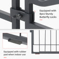 8 Panel Pet Playpen Gate Extension 50x50x60 cm with Lockable Door, Durable Design - SuperSaverAU - view 5