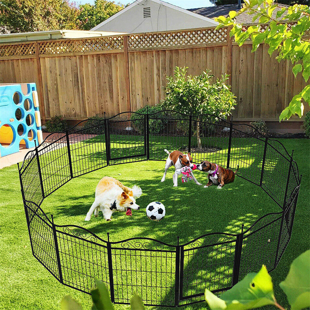 8 Panel Pet Playpen Gate Extension 50x50x60 cm with Lockable Door, Durable Design - SuperSaverAU - view 7