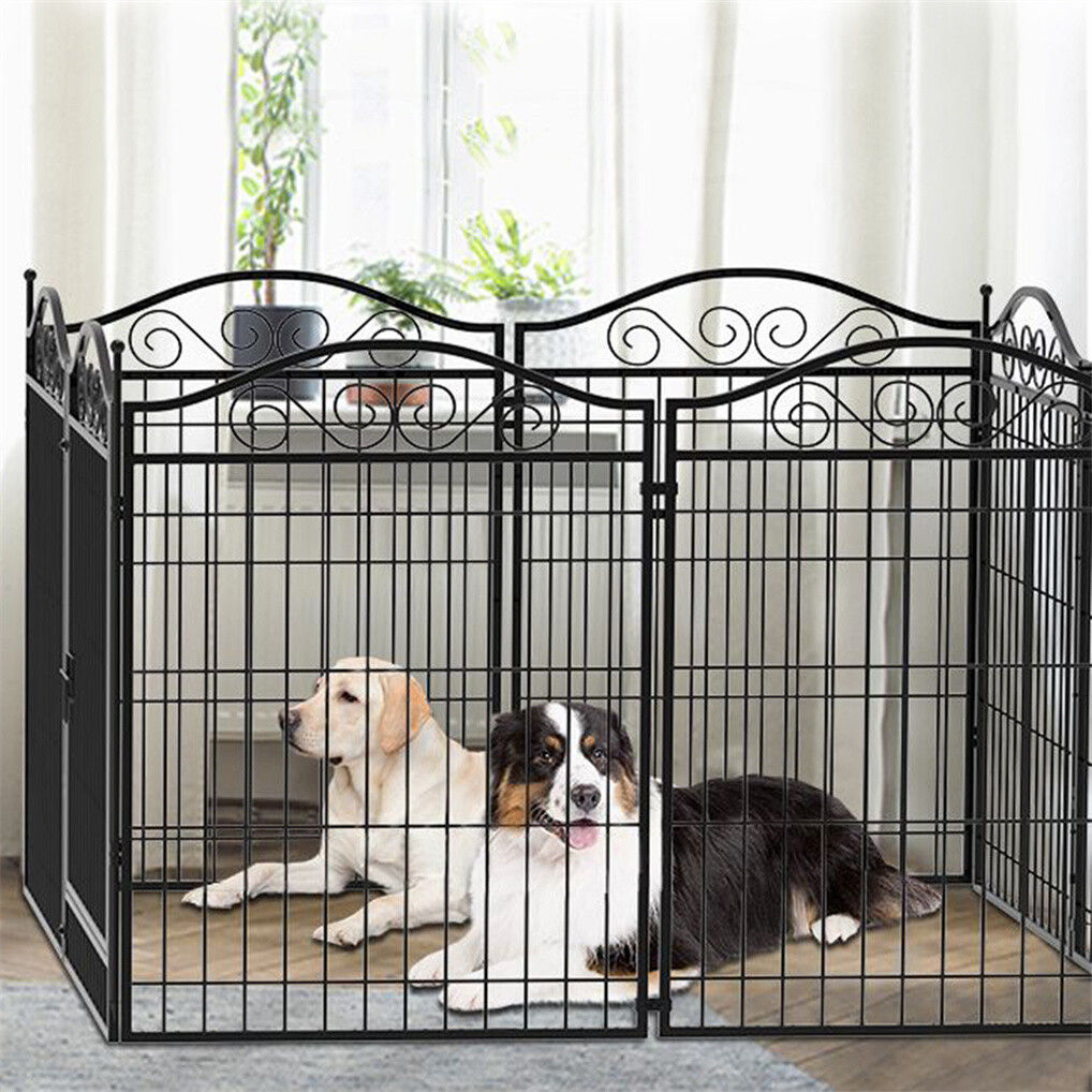 16 Panel Pet Playpen Gate Extension 20x15x25 cm with Lockable Door for Dogs - SuperSaverAU - view 4