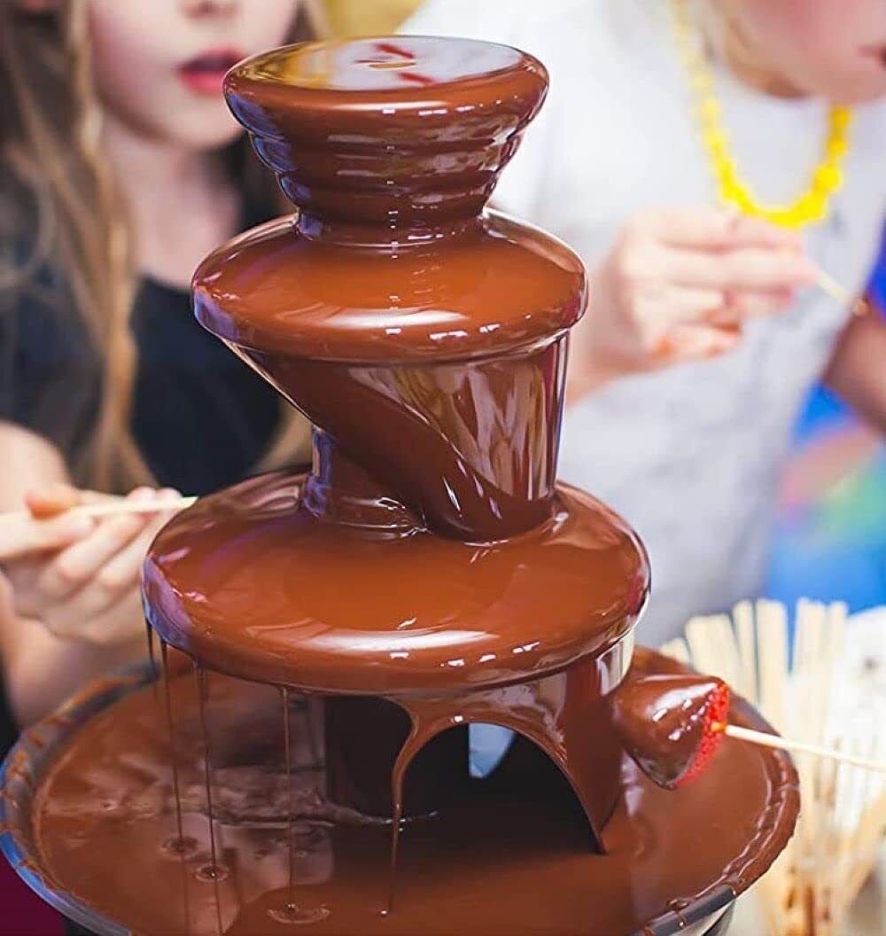 Stainless Steel 3-Tier Chocolate Fondue Fountain 0.9L - SuperSaverAU - view 3