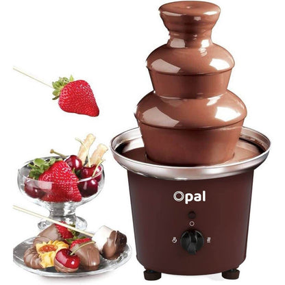 Stainless Steel 3-Tier Chocolate Fondue Fountain 0.9L