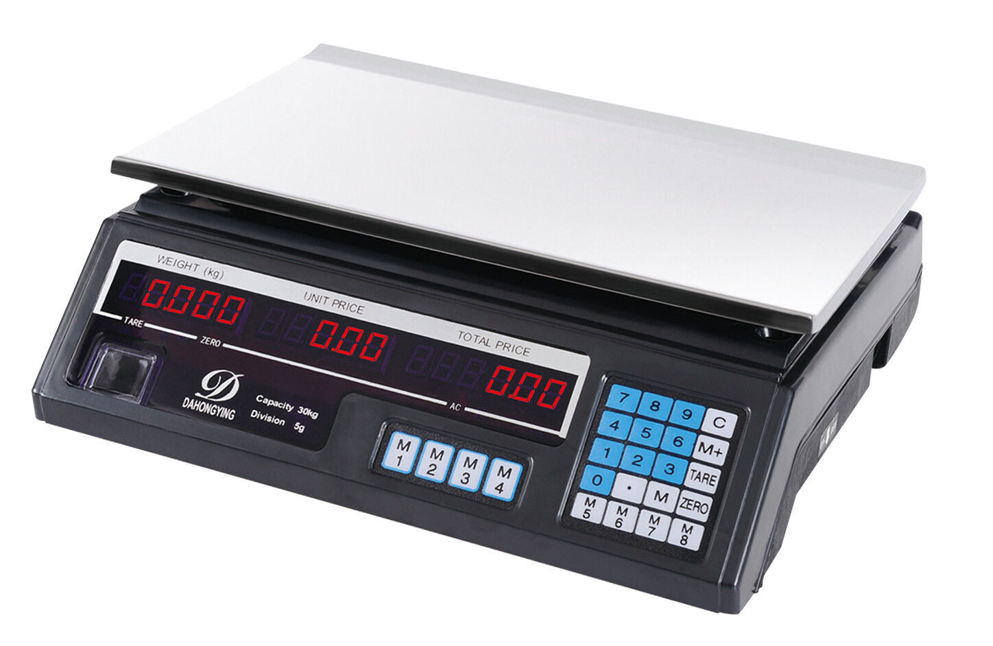 40KG Digital Kitchen Scale, Metal Electronic Postal Platform, 1g Precision, Stainless Steel - SuperSaverAU - view 1